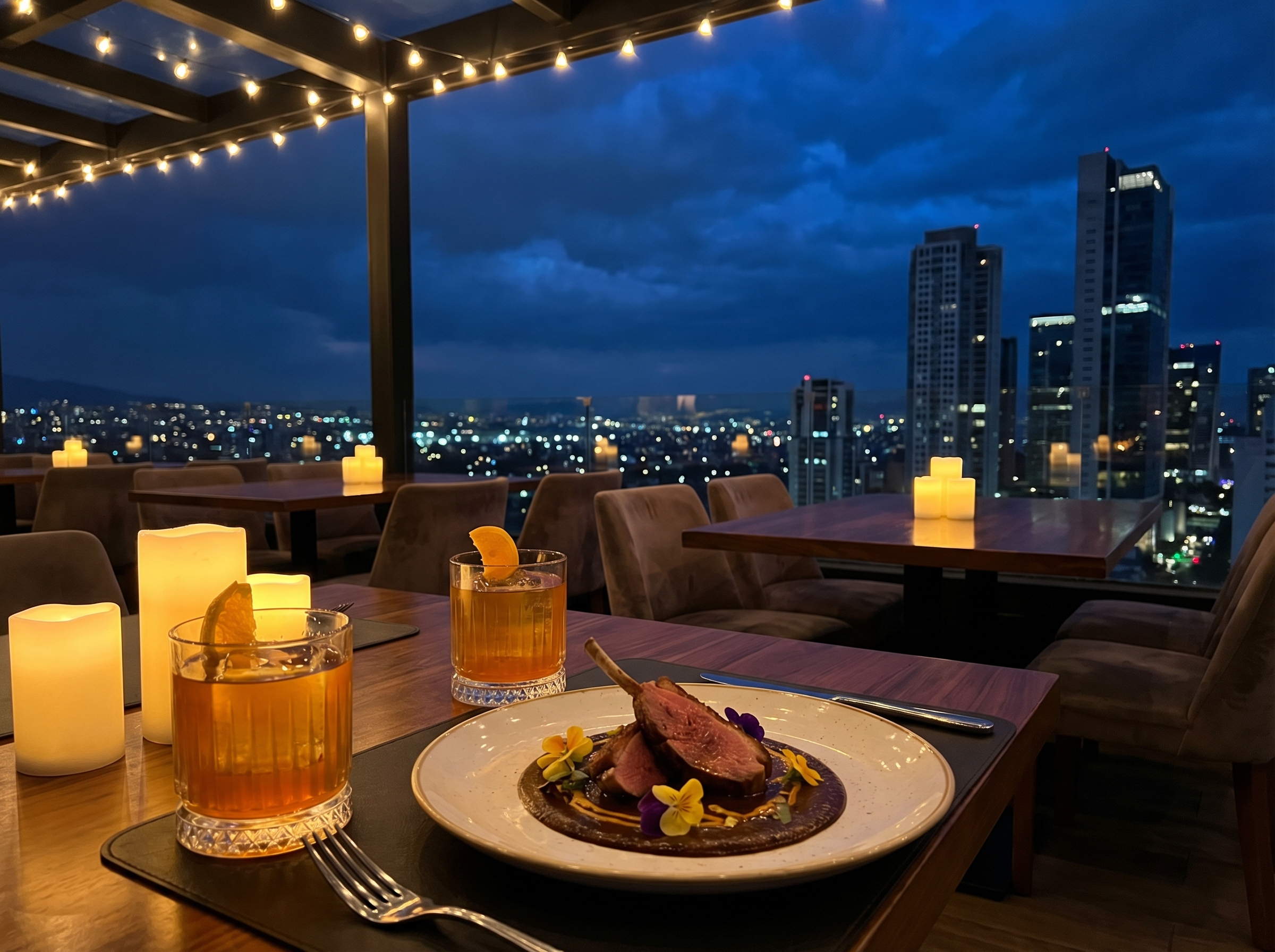 Cena Rooftop — Santa Fe